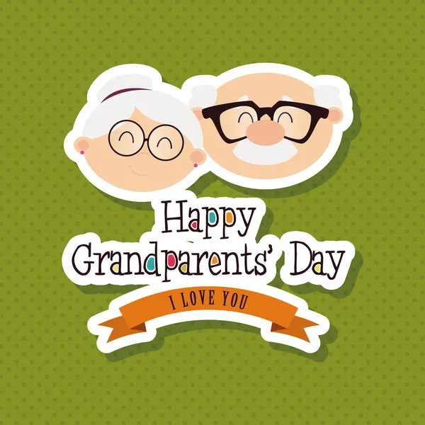 День дедушки и бабушки Стоковая Иллюстрация