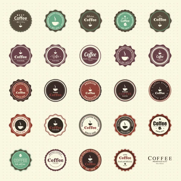 Etiquetas de café — Vector de stock