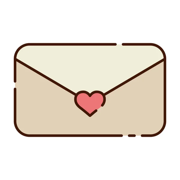 Isolated message letter flat design icon Vector — Stock Vector