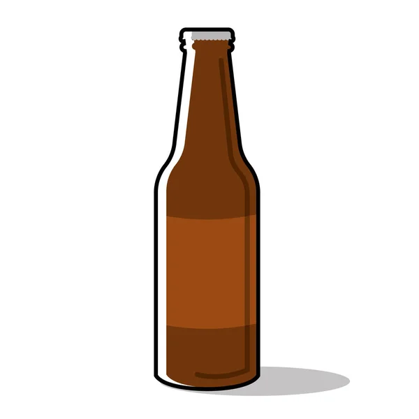 Ícone de garrafa de cerveja colorido isolado Vector —  Vetores de Stock