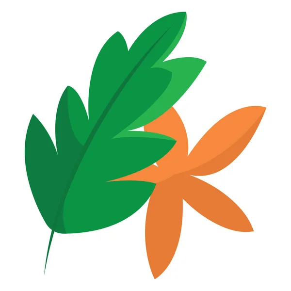 Para jesiennych liści ikona wektor — Wektor stockowy