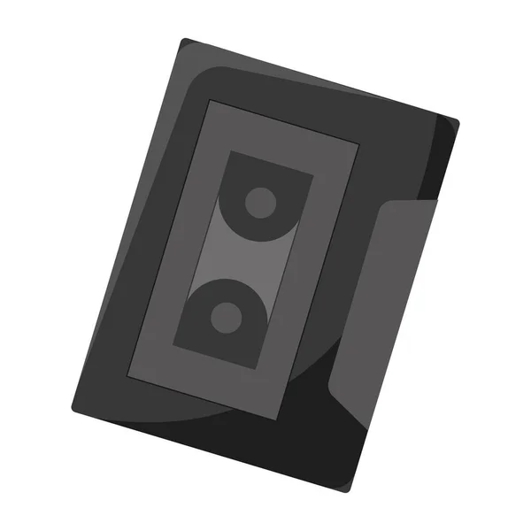 Geïsoleerde retro audio cassette icoon Vector — Stockvector