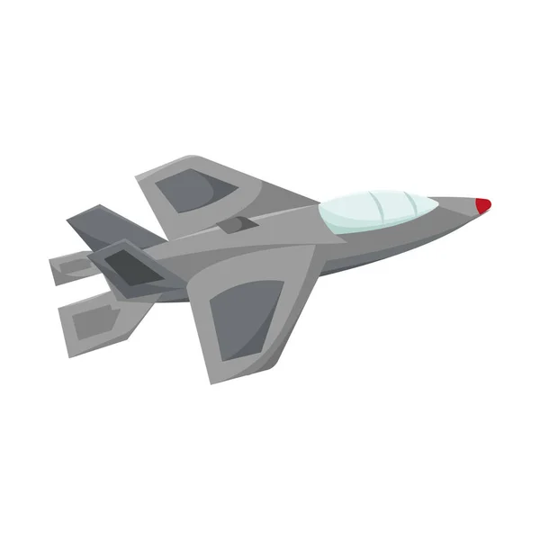 분리 된 군용 항공기 아이콘 평면 설계 Vector — 스톡 벡터