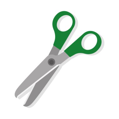 İzole edilmiş makas okul vektör illüstrasyonunu sağlar