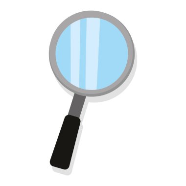 İzole büyüteç okul vektör illüstrasyonunu sağlar