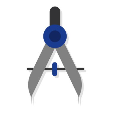 İzole edilmiş pusula okul vektör illüstrasyonunu sağlıyor