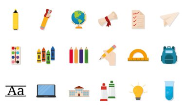 Okul vektör ilüstrasyonunu ayarla