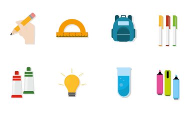 Okul vektör ilüstrasyonunu ayarla