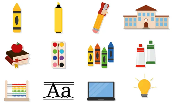 Set supplies school vector illustration — Stock Vector