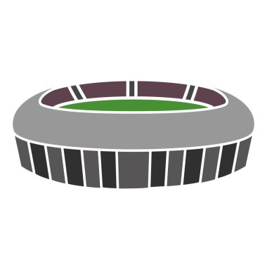 İzole edilmiş daire açık stadyum vektör illüstrasyonu