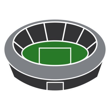 İzole edilmiş daire açık stadyum vektör illüstrasyonu