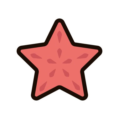 İzole yıldız yaz ikonu vektör illüstrasyonu