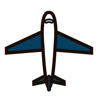 İzole edilmiş uçak yaz ikonu vektör çizimi