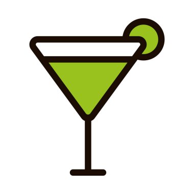 İzole edilmiş margarita yaz ikonu vektör çizimi