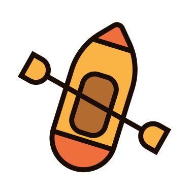 İzole edilmiş tekne yaz ikonu vektör çizimi