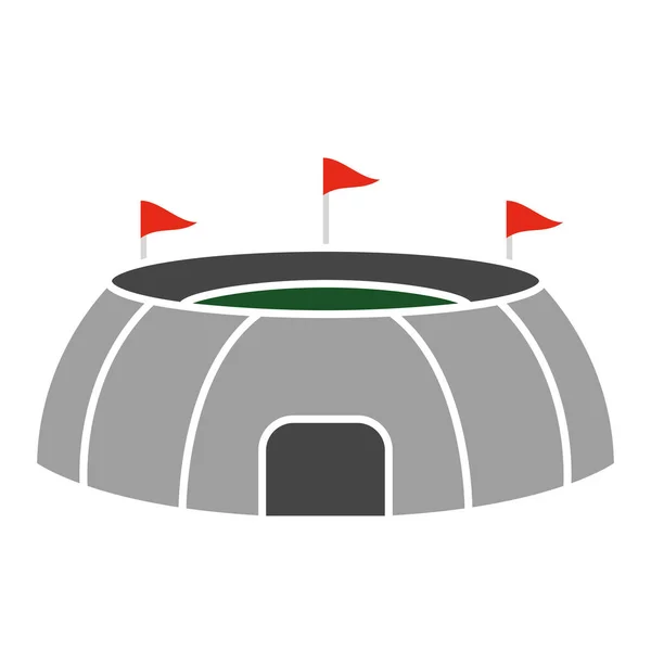 İzole edilmiş daire açık stadyum vektör illüstrasyonu — Stok Vektör
