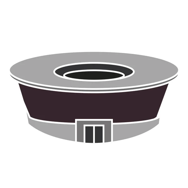 Geïsoleerde cirkel open stadion vector illustratie — Stockvector