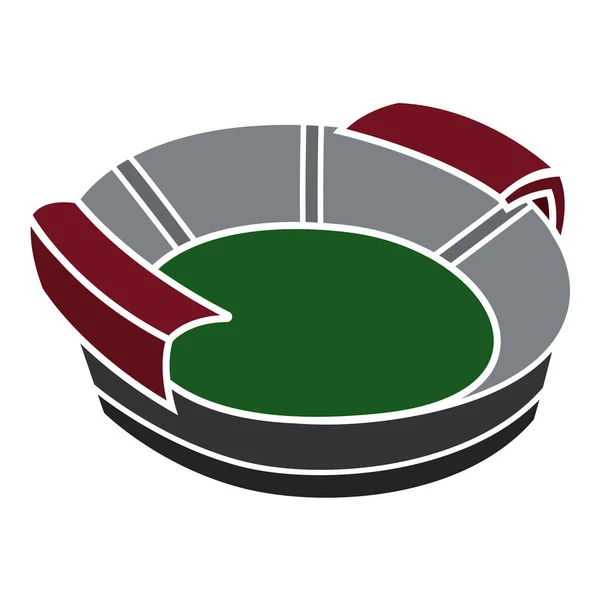 Izolovaný kruh otevřený stadion vektorové ilustrace — Stockový vektor