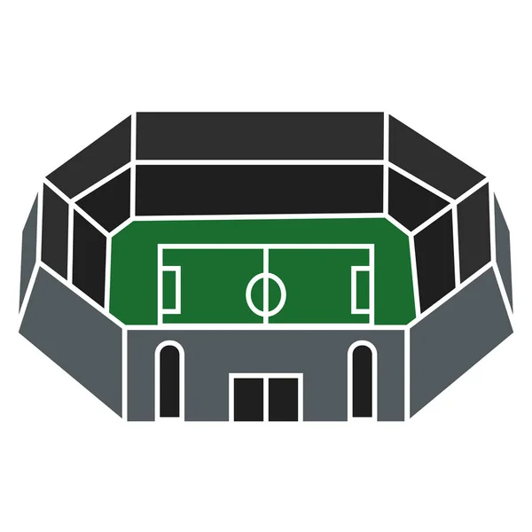 Izolowany heptagon otwarty stadion wektor ilustracja — Wektor stockowy