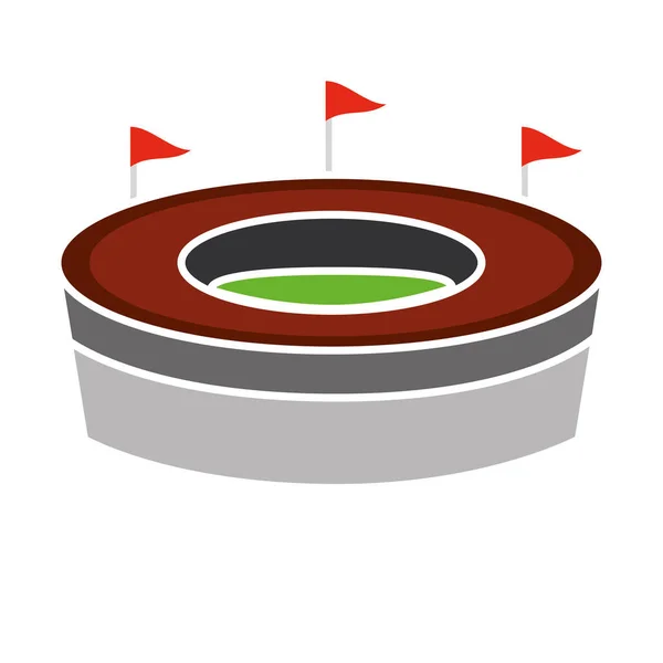 Illustration vectorielle du stade ouvert en cercle isolé — Image vectorielle