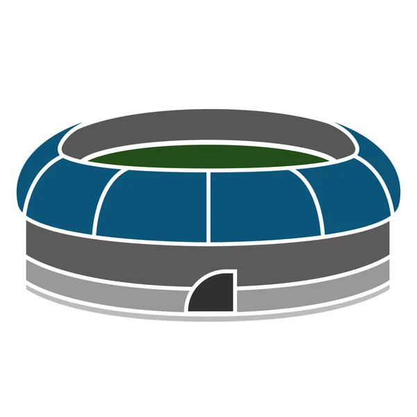 Illustration vectorielle du stade ouvert en cercle isolé — Image vectorielle