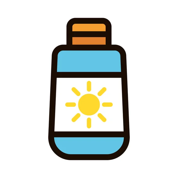 Isolated cream sun summer icon vector illustration — Stock Vector