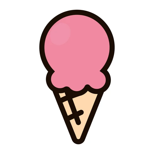 Isolated ice cream summer icon vector illustration — Stock Vector