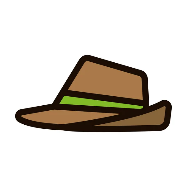 Isolado chapéu verão ícone vetor ilustração — Vetor de Stock
