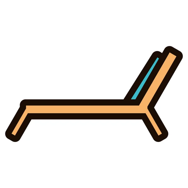 Isolado cadeira verão ícone vetor ilustração — Vetor de Stock