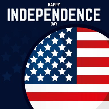 Poster bayrağı ABD daire bağımsızlık vektörü illüstrasyonu
