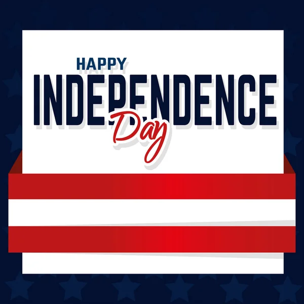 Poster usa happy independence vector illustration — Stock Vector