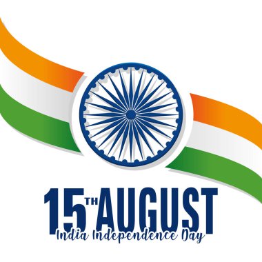 Bağımsız Hindistan bayrağı bağımsızlık günü vektör ilülasyonu