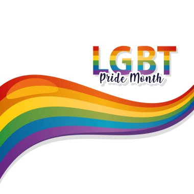 İzole edilmiş gökkuşağı lgbt gurur vektör çizimi