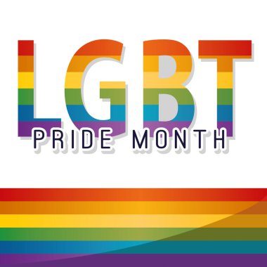 İzole edilmiş lgbt harfi gurur vektör çizimi