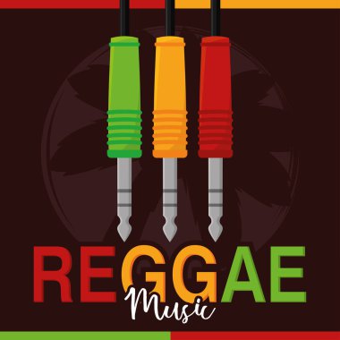 Isolated reggae sound music vector illustration