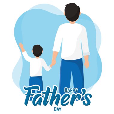 Isolated dad and child father vector illustration