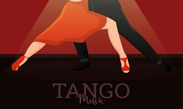 Isolato tango danza musica vettore illustrazione — Vettoriale Stock