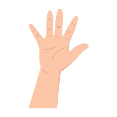 İzole edilmiş çocuk elleriyle baba vektör çizimi