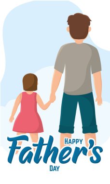 Isolated dad and child father vector illustration