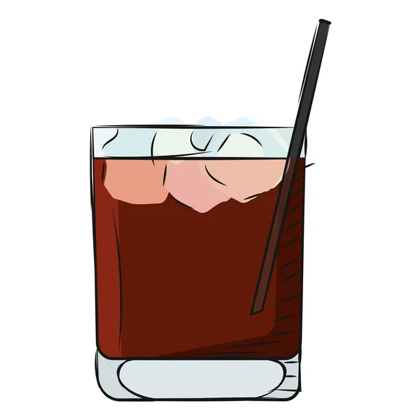 Isolated whiskey cocktail vector illustration — стоковый вектор