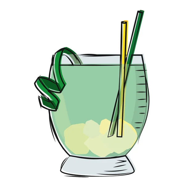 Isolated lemon cocktail vector illustration — Stock Vector