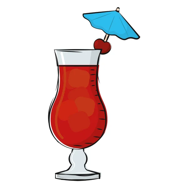 Isolated cherry cocktail vector illustration — Vector de stock
