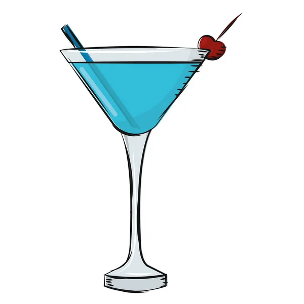 Isolated cherry cocktail vector illustration — Stockvektor
