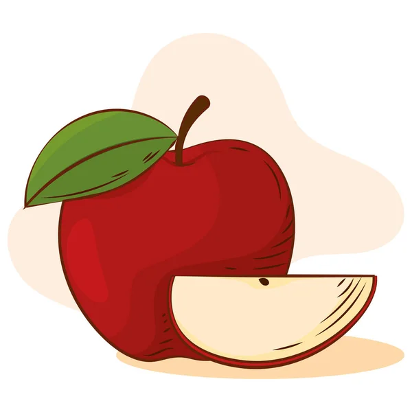 Isolated apple color sketch vector illustation — Wektor stockowy