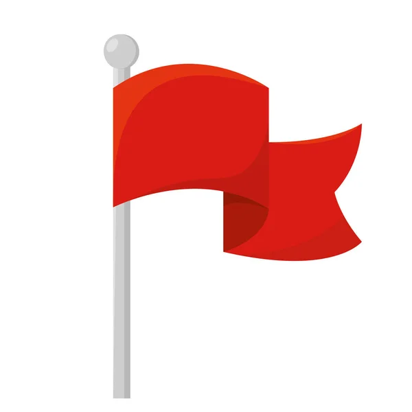 Izolované červené vlajky marios videohry vektorové ilustrace — Stockový vektor