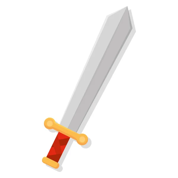 Geïsoleerde zwaard marios videogame vector illustratie — Stockvector