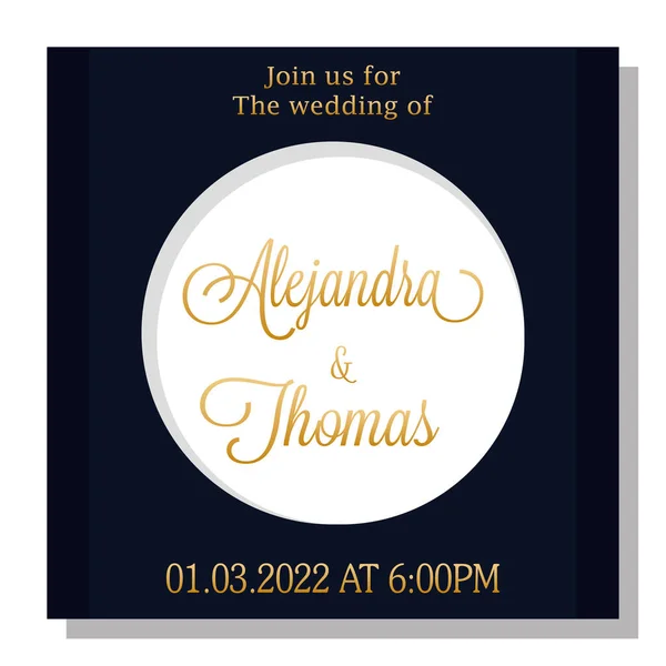 Isolated card circle wedding invitation vector illustration — Archivo Imágenes Vectoriales