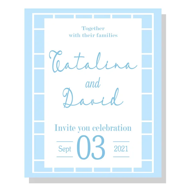 Isolated lines wedding invitation vector illustration — стоковый вектор