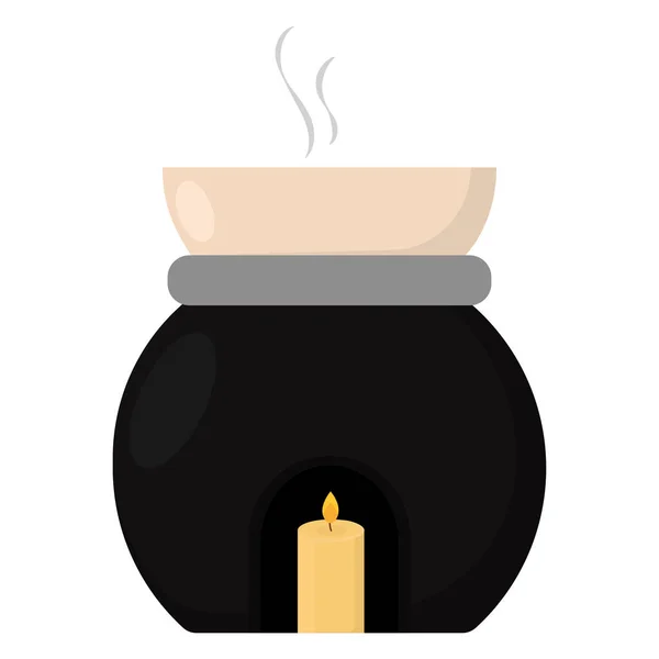 Isolated black aromatherapy spa vector illustration — Image vectorielle