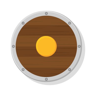 Isolated shield marios videogame vector illustration